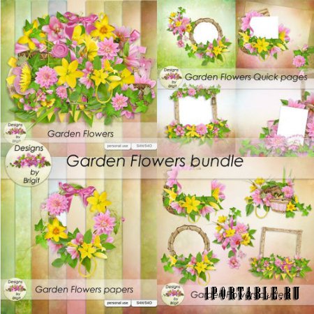 Изумительный цветочный скрап-комплект - Цветочный сад 