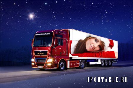  Рамка psd - Ваше фото на грузовике 