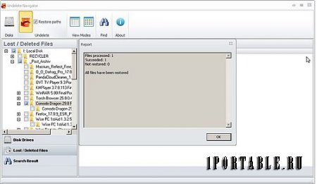 Undelete Navigator 1.2.2.274 Portable – восстановление ошибочно удаленных файлов