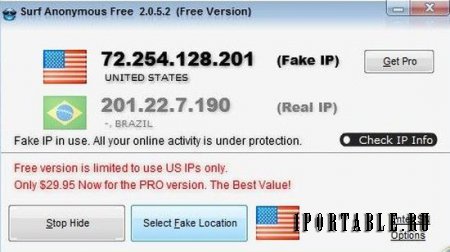 Surf Anonymous Free 2.3.5.8 Portable - скрываем свой IP-адрес