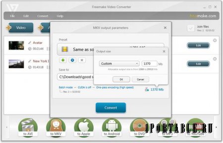 Freemake Video Converter 4.1.3.7 Rus Portable - конвертер фильмов