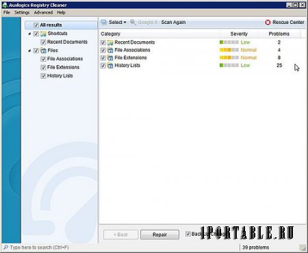 Auslogics Registry Cleaner 3.5.1.0 Eng Portable - очистка системного реестра