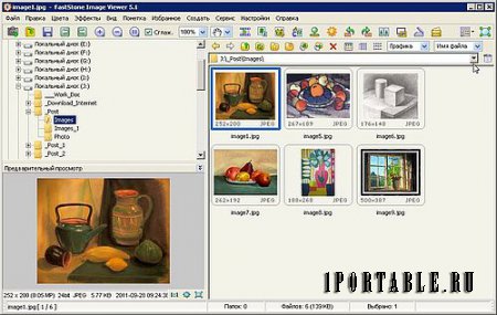 FastStone Image Viewer 5.1 Corporate Portable - Многофункциональный браузер изображений, конвертер и редактор
