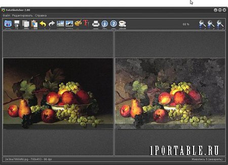 FotoSketcher 2.80 Portable + учебник - преобразование цифрового фото в произведение искусства
