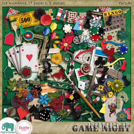 Азартный скрап-комплект - Ночная игра 