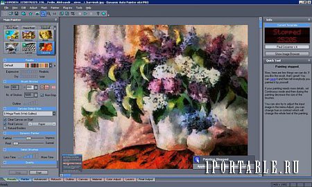 Dynamic Auto-Painter Pro 4.0 Portable x86 - преобразование цифровых изображений в произведения искусства