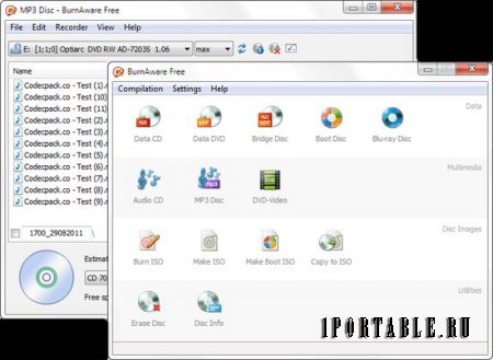 BurnAware Free 7.1 Rus Portable - запись дисков