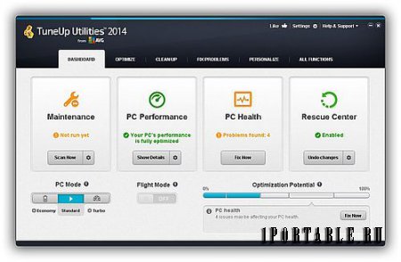 AVG PC TuneUp 2014 14.0.1000.324 PortableAppZ - настройка и оптимизация системы
