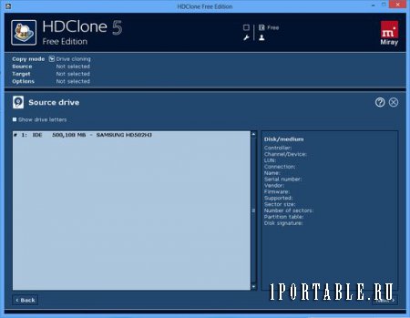 HDClone 5.0.7 Free Rus Portable - клонируем жёсткий диск