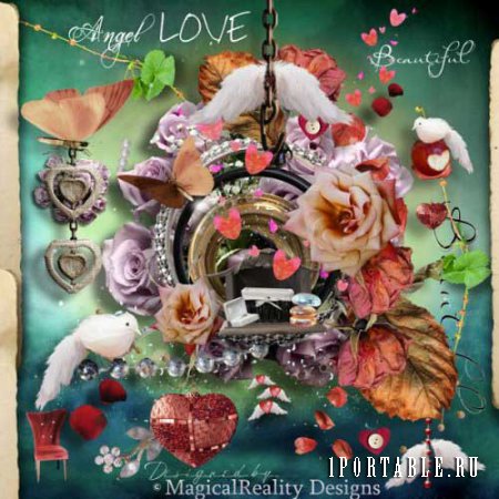 Романтический скрап-комплект - Ангел любви 
