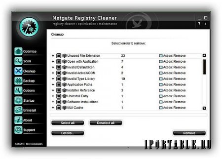 NETGATE Registry Cleaner 6.0.805.0 Portable - очистка, оптимизация системы Windows
