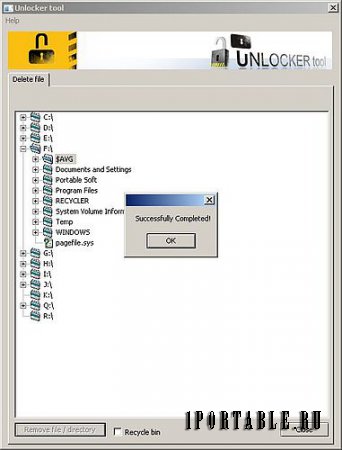 Unlocker Tool 1.3.1.0 Portable - удаление заблокированных файлов, которые невозможно удалить стандартными средствами