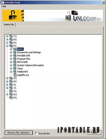 Unlocker Tool 1.3.1.0 Portable - удаление заблокированных файлов, которые невозможно удалить стандартными средствами