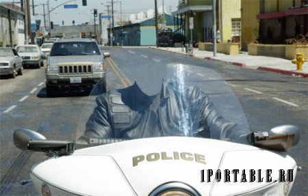  Мужской шаблон - По дорогам на мотоцикле полиции 