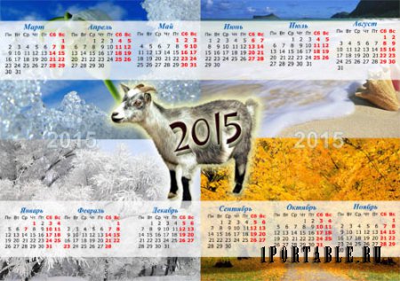  Настенный календарь - Коза 2015 