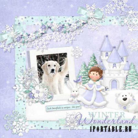 Очаровательный зимний скрап-набор - Снежная принцесса 