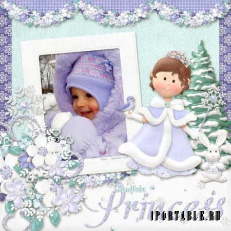 Очаровательный зимний скрап-набор - Снежная принцесса 