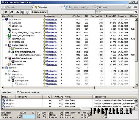 System Explorer 6.2.0.5306 Portable by PortableApps - расширенное управление запущенными задачами, процессами