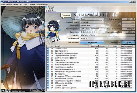 CrystalDiskInfo 6.3.0 full Shizuku Edition Portable - мониторинг и прогнозирование отказа жесткого диска 