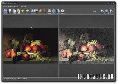FotoSketcher 3.00 Final Portable + учебник - преобразование цифрового фото в произведение искусства