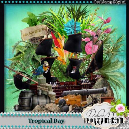 Пиратский скрап-комплект - Тропический денёк 
