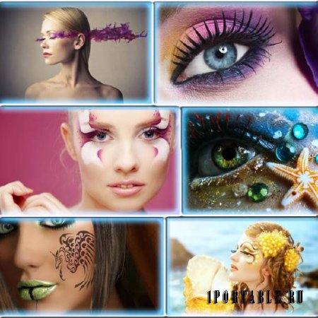  Фотоклипарт - Креативный макияж без границ 