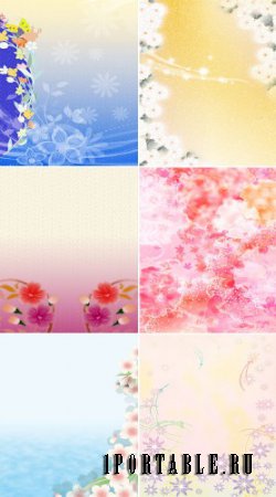 Набор простых цветочных фонов