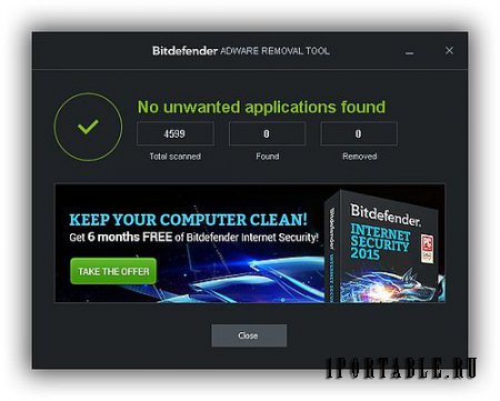 Bitdefender Adware Removal Tool 1.1.5.1627 Portable - удаление теневых, потенциально-нежелательных, шпионских программ и рекламных модулей