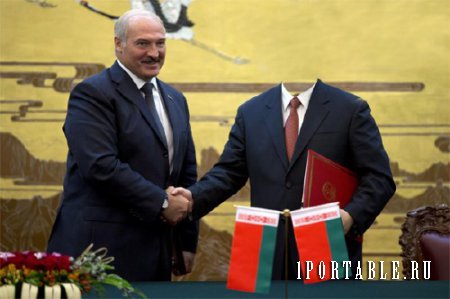  Фото шаблон - Переговоры с президентом Белоруссии 