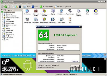 AIDA64 Engineer Edition 5.30.3500 Portable - диагностика, тестирование и мониторинг ключевых узлов системы