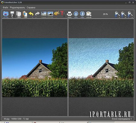 FotoSketcher 3.20 Portable + учебник - преобразование цифрового фото в произведение искусства
