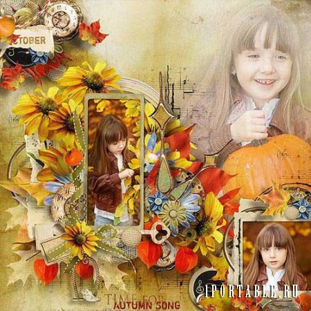 Осенний скрап-набор - Время для осенней песни 
