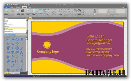 Business Card Designer 5.04 En Portable by PortableApps –  Дизайн визитной карточки (создание и печать визиток)