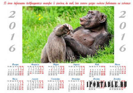  Календарь 2016 - Трудовые дни после зарплаты 