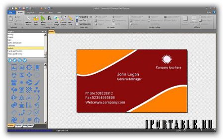 Business Card Designer 5.07 En Portable by PortableApps –  Дизайн визитной карточки (создание и печать визиток)
