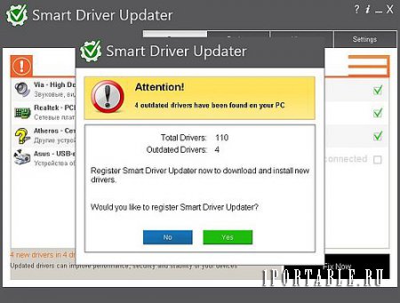 Smart Driver Updater 4.0.5.0 Rus Portable - Обновление системных драйверов