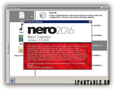 Nero Burning ROM + Nero Express 2016 17.0.5000 En Portable by SPEED.net - профессиональная запись любых компакт-дисков