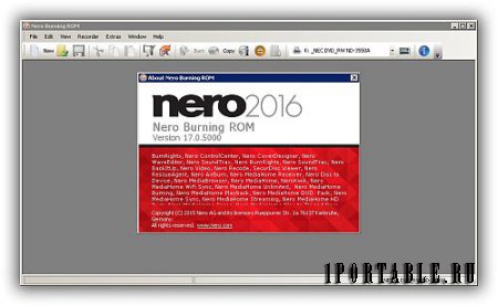 Nero Burning ROM + Nero Express 2016 17.0.5000 En Portable by SPEED.net - профессиональная запись любых компакт-дисков