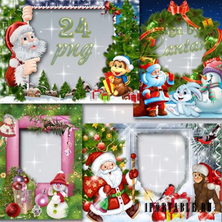 Новогодние и рождественские рамочки для детей - Главный праздник года