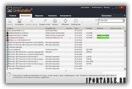 Ashampoo Uninstaller 6.00.13 Portable by speedzodiac - инсталляция/деинсталляция приложений, комплексное обслуживание системы Windows