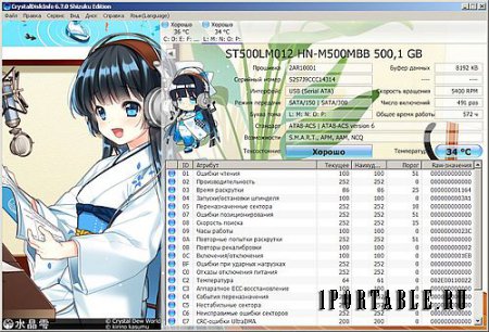 CrystalDiskInfo 6.7.0 Full Shizuku Edition Portable - мониторинг и прогнозирование отказа жесткого диска