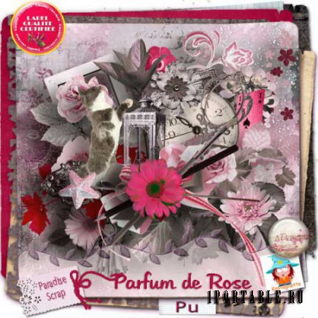 Винтажный скрап-набор - Parfum de Rose 