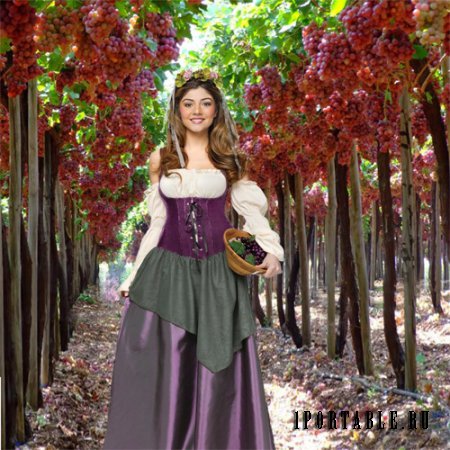 Шаблон  женский – Cборщица винограда