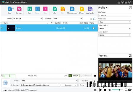 Xilisoft Video Converter Ultimate 7.8.16 En Portable by Baltagy - конвертация видео/аудио файлов