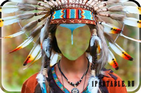 Женский шаблон - Девушка индейского племени