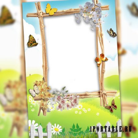  Фото рамка - Весенние бабочки 