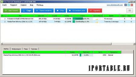 Free Torrent Download 1.0.52.505 Portable by Noby – быстрое скачивание торрент-файлов