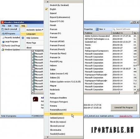 Absolute Uninstaller 5.3.1.21 Portable - полное и корректное удаление ранее установленных приложений