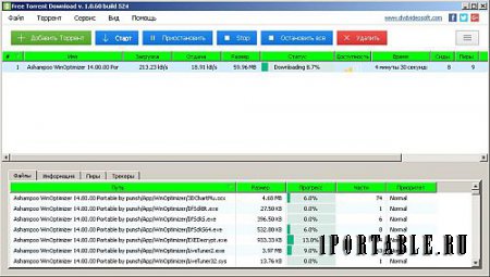 Free Torrent Download 1.0.60.524 Portable by Noby – быстрое скачивание торрент-файлов