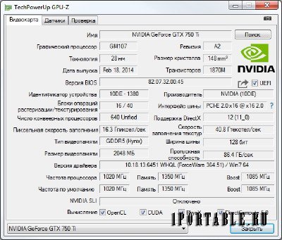 GPU-Z 1.11.0.0 Final Rus + Portable